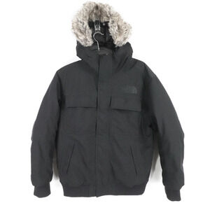 North Face Jacket Mens Large Black Gotham Faux Fur Hood Down Insulated Parka
